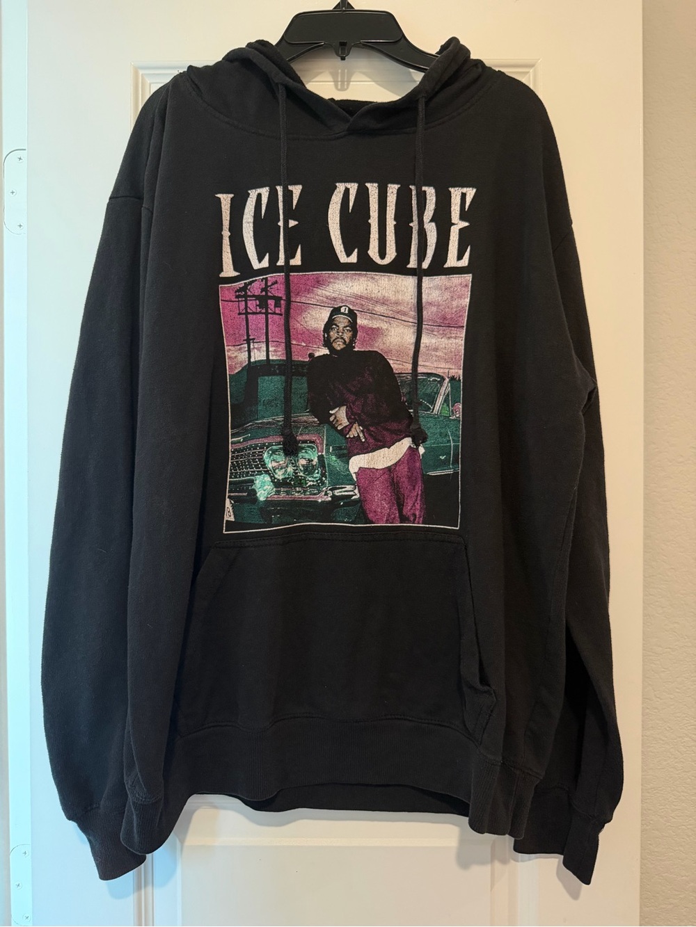 Ice Cube Graphic Print Hoodie Black - Size L